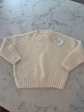 NWT Dear Hayden Brand Cotton Cream Sweater